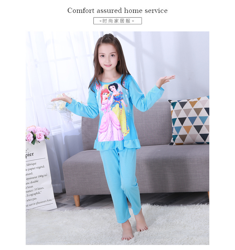 Bộ đồ ngủ cotton mùa thu và mùa đông cho bé trai 3 bé gái 4 công chúa 5 tay dài 6 trẻ em 7 trẻ lớn 8 tuổi phù hợp với dịch vụ gia đình bộ đồ the thao nữ hàng hiệu