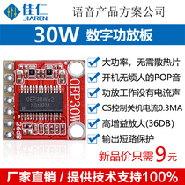 Power amplifier board Power amplifier Digital Bluetooth finished product Power large audio car car mono 30W board power amplifier module