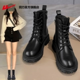 Warrior, Martens, черные короткие сапоги на платформе в английском стиле, ботинки, в британском стиле