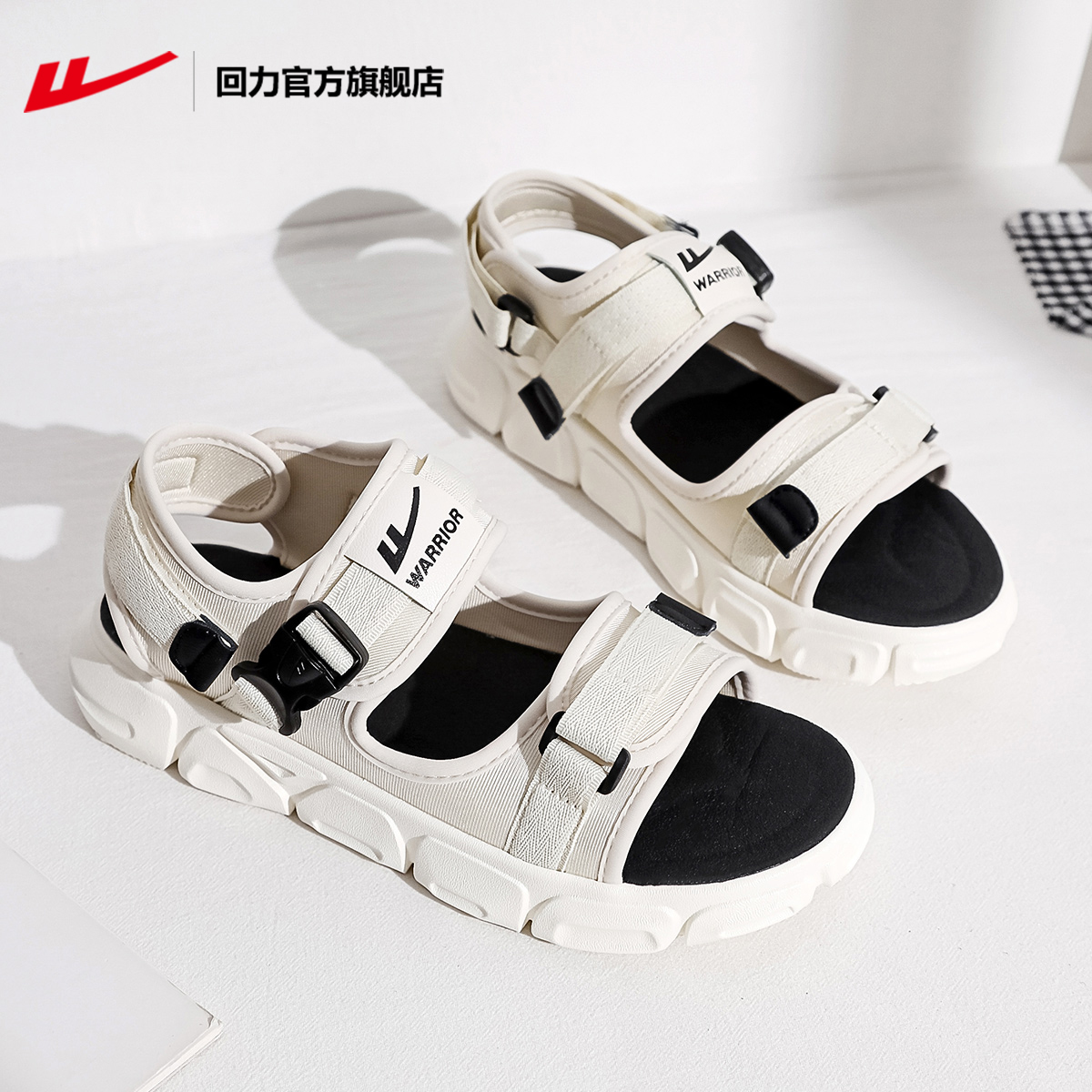 Back Force Official Flagship Store Sandals Sandals Women's Summer 2022 New 100 Hitch Fashion Thick Bottoms Sports Beach Shoes Women