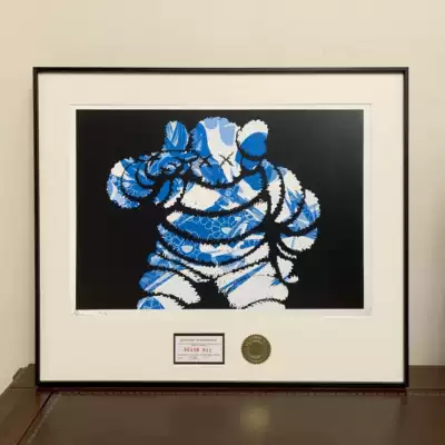 Halfhalf Deathnyc签名正版版画kaws Chum轮胎人太阳花奈良美智