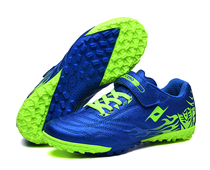 Sisailong childrens football shoes broken nail training shoes for primary school students non-slip velcro youth foot shoes 518