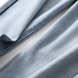 Небольшие дизайнерские штаны, ткань, джинсы, тренд сезона, высокая талия, свободный прямой крой