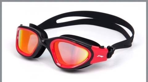 Li Ning hoàn toàn mới khung lớn chống nước chống sương mù HD thoải mái nam và nữ người lớn chuyên nghiệp lặn kính an toàn kính bơi view v610