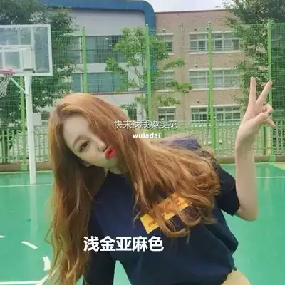 Age light flax golden hair dye without fading hair cream flax yellow 2021 light color recommended