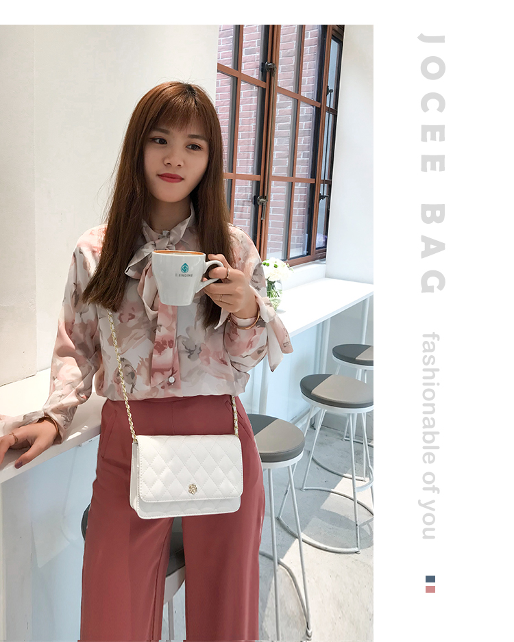 Hương thơm nhỏ của caviar chuỗi hình thoi 2019 xuân hè phiên bản Hàn Quốc của túi nhỏ phòng đơn xu hướng chéo đơn giản hoang dã - Túi xách nữ túi đeo chéo nữ da mềm