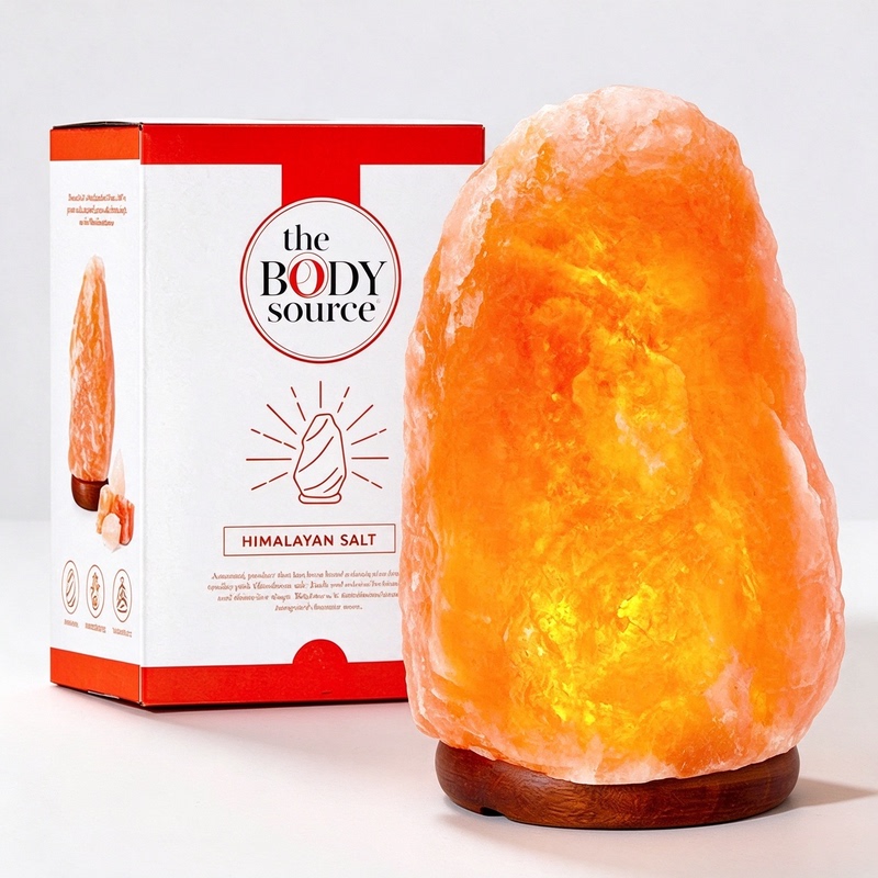 Pakistan Imported Himalayan Salt Lamp, Natural Crystal Feng Shui Wealth-Attracting Sea Salt Everlasting Light, Bathroom Rock Lamp