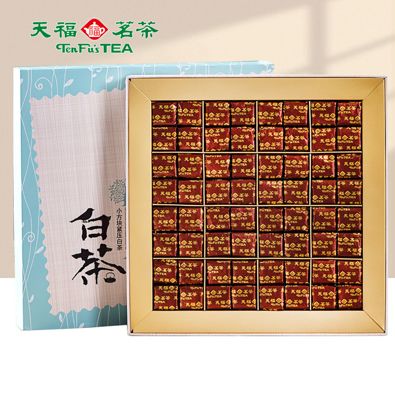 Tianfu Tea Tea white peony small block tightly pressed white tea Fuding white tea gift box 384G