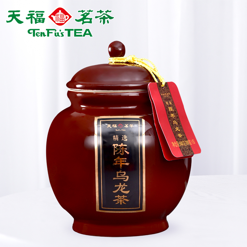 Tianfu Tea Tea Chen Year Long Tea Fujian Dense Fragrant Type Old Tea Porcelain Jar Tea Gift Box 500 gr