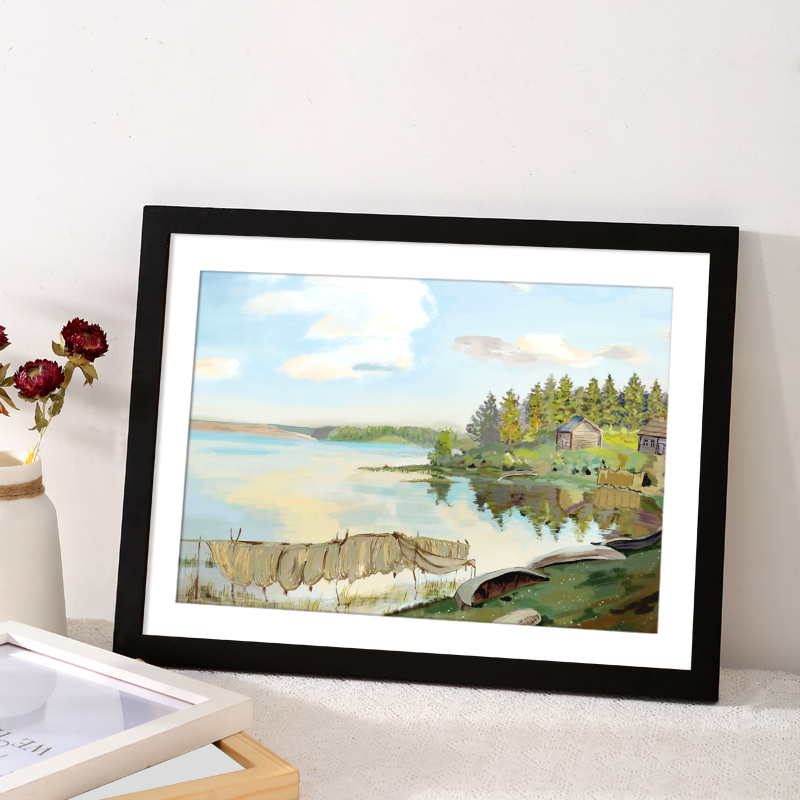 Wooden photo frame hanging wall mounted 4k open 8K oil painting frame 7 inch 8 swing table a4 poster A3 photo 16 Customize 20