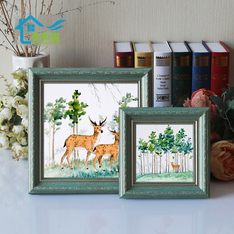 Creative Square Photo Frame Pendulum Table American Frame Mount Wall-mounted Wall Combination 5 6 7 Inch 8 Eurostyle Retro Custom 20