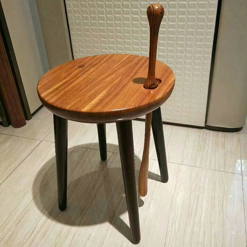 Fairytale Forest Ukim wood solid wood changing shoes stool home wearing a footstool round stool (per person limited purchase 1 can be paid)