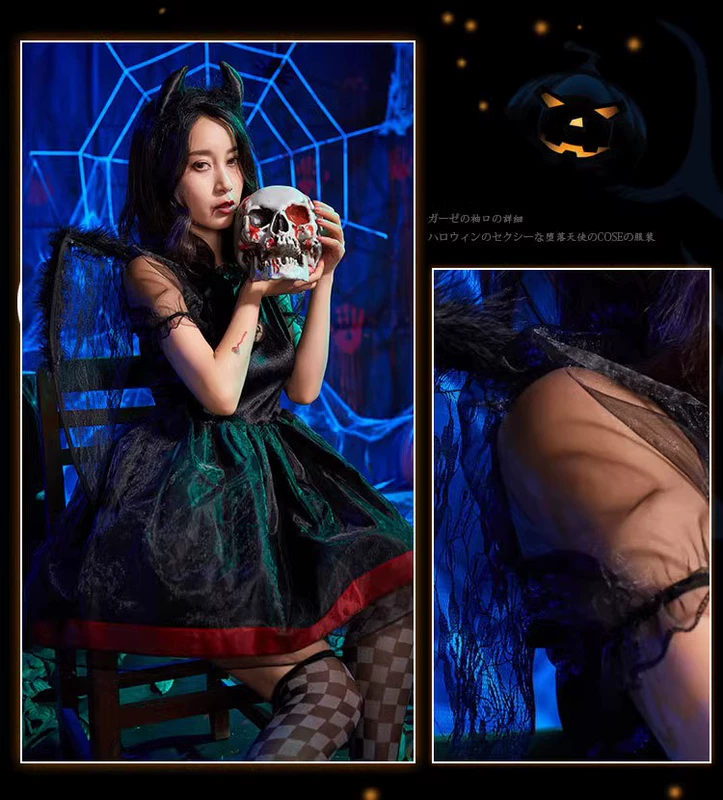 Halloween trang phục hóa trang ma cà rồng cô dâu quỷ phù thủy đen trắng thiên thần cosplay Halloween gift halloween