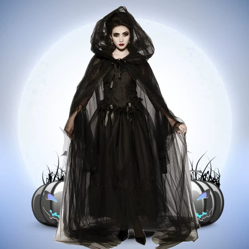 Длинная юбка для принцессы, накидка, плащ, xэллоуин, косплей