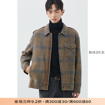 On October 25th at 0 oclock the Plaid color color double-sided jacket mens winter non-cashmere wool jacket