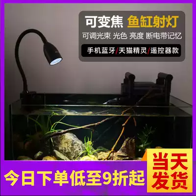 变焦鱼缸射灯南美照明灯led防水原生专用灯水草灯小型夹灯水族灯