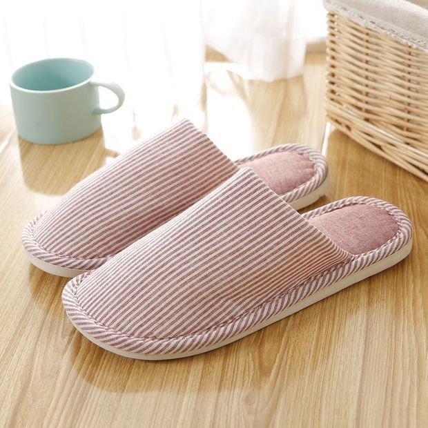 Mùa đông Baotou sàn bông dép nhà lanh kéo ấm nhà tháng trượt trong nhà nam nữ vải khách sạn kéo mùa thu sandal nữ bitis