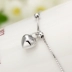 Lá xanh nhỏ S925 vòng chân bạc nữ phiên bản Hàn Quốc Chuông thời trang tình yêu trái tim quà tặng sinh nhật Chữ miễn phí lắc chân nữ thủ công Vòng chân