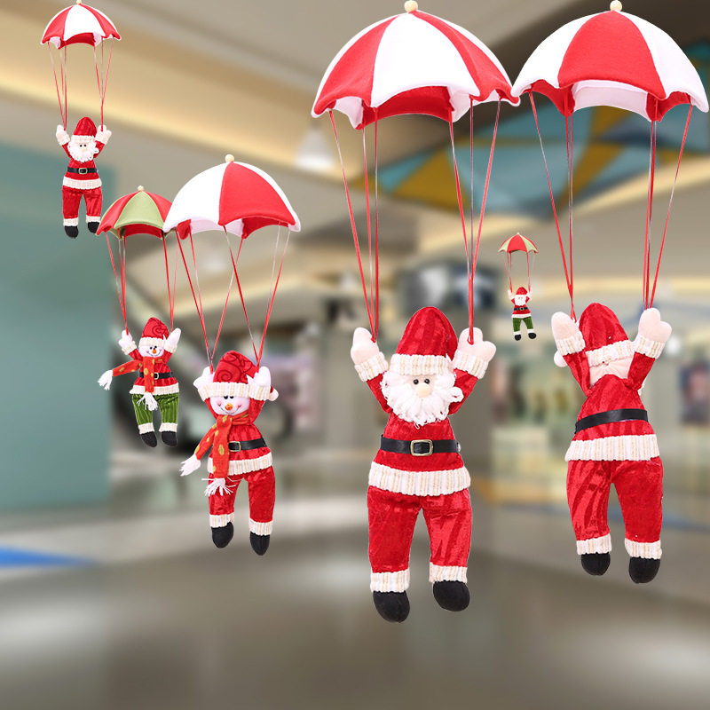 Christmas decorations for the elderly Courtyard Pendant Accessories Christmas Pendant Accessories Parachute Christmas Old Man Christmas Snowman Pendant