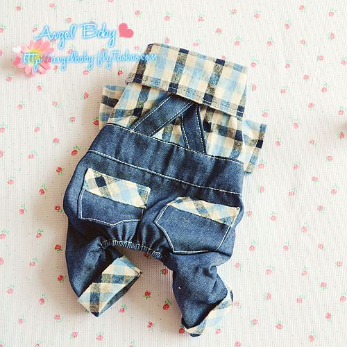 Quần yếm denim quần áo chó mùa xuân và mùa hè quần áo thú cưng quần áo mùa xuân quần áo bốn chân Teddy quần áo mùa đông - Quần áo & phụ kiện thú cưng quần áo cho mèo con