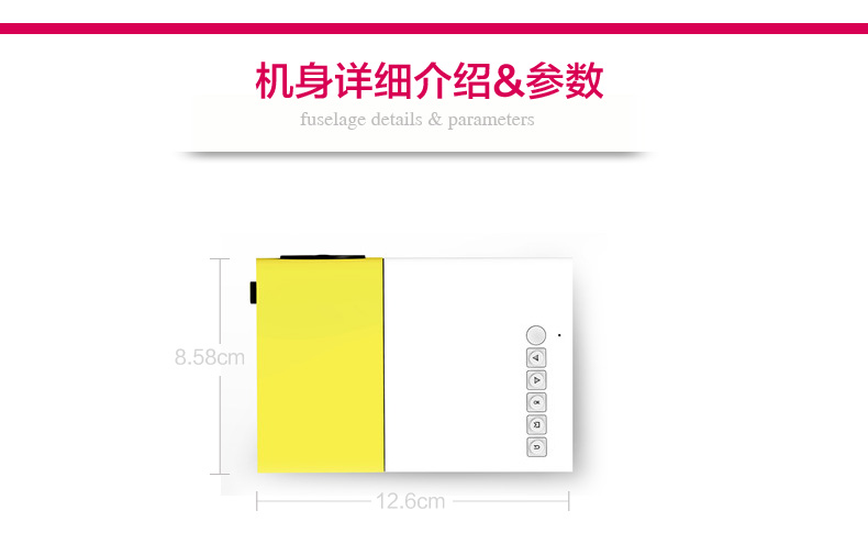 Máy chiếu mini nhỏ có thể sạc lại rạp hát tại nhà Android Apple Mobile Home HD Máy chiếu di động - Máy chiếu