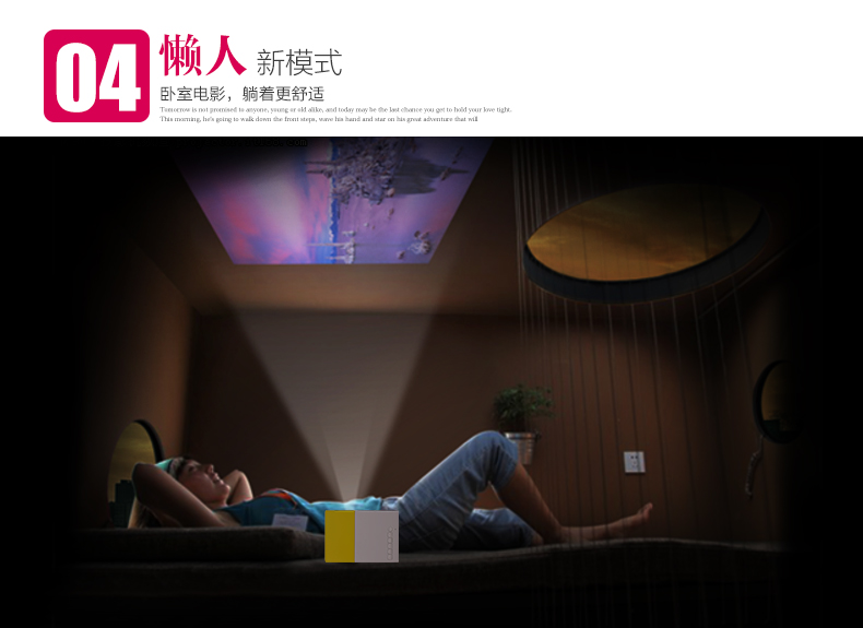 Máy chiếu mini nhỏ có thể sạc lại rạp hát tại nhà Android Apple Mobile Home HD Máy chiếu di động - Máy chiếu
