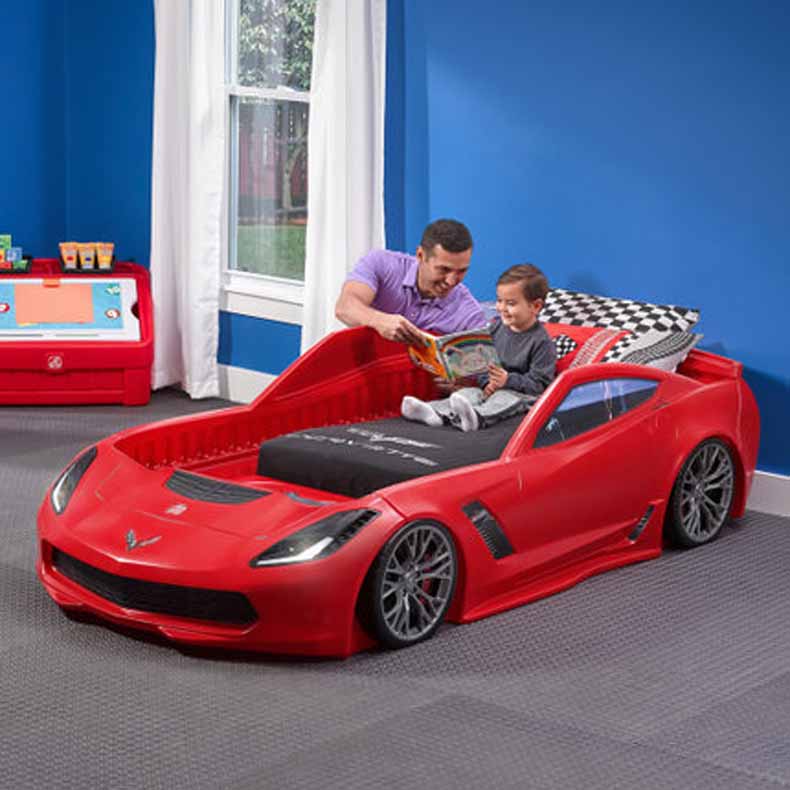 American step2 Convertible Selathe Children's Furniture Boy Bed Car Styling Sports Car Bed Children's Bed