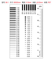 Badge gauge point gauge transparent film ruler point line gauge stain card ratio card stain crack comparison ruler