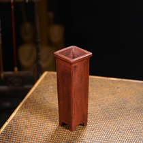 Yixing purple sand old flower pot Taiwan reflux early factory old flower pot high square thousand-tube flower pot Old red mud
