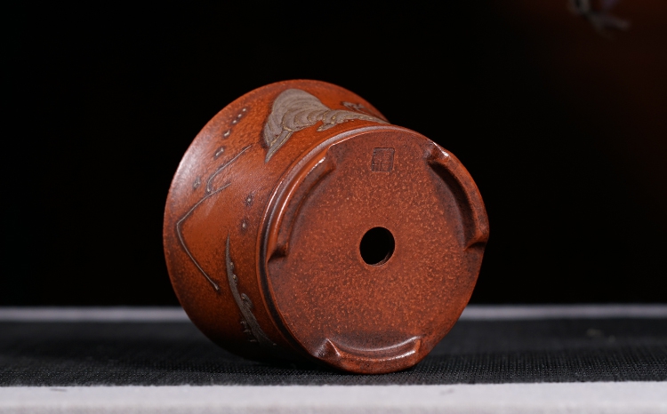 Đài loan trở lại cũ màu tím cát chậu Cộng Hòa của Trung Quốc sắt sơn Xuan chậu nhỏ antique tím bùn sơn chậu đặc biệt cung cấp bình hoa đất nung