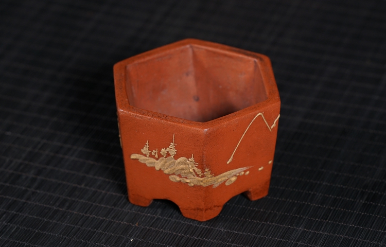 Cộng hòa của Trung Quốc tốt màu tím cát chậu hoa các đối tượng cũ sưu tầm cổ handmade bùn tím sơn chậu hoa đặc biệt cung cấp bình đất sét