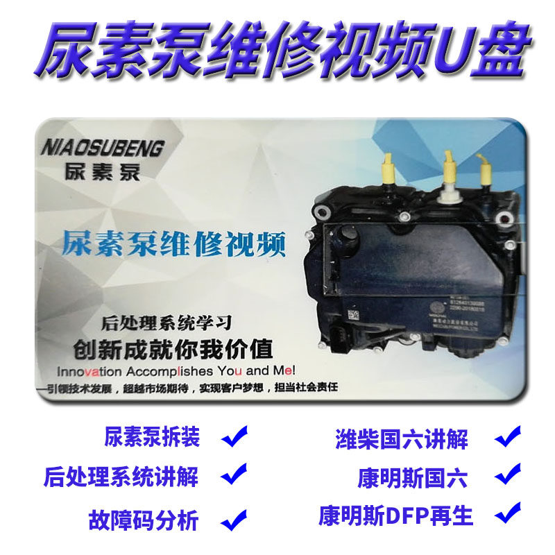 Top dead center urea pump maintenance video training tutorial lectures SCR post-processing system explanation disassembly and decomposition U disk