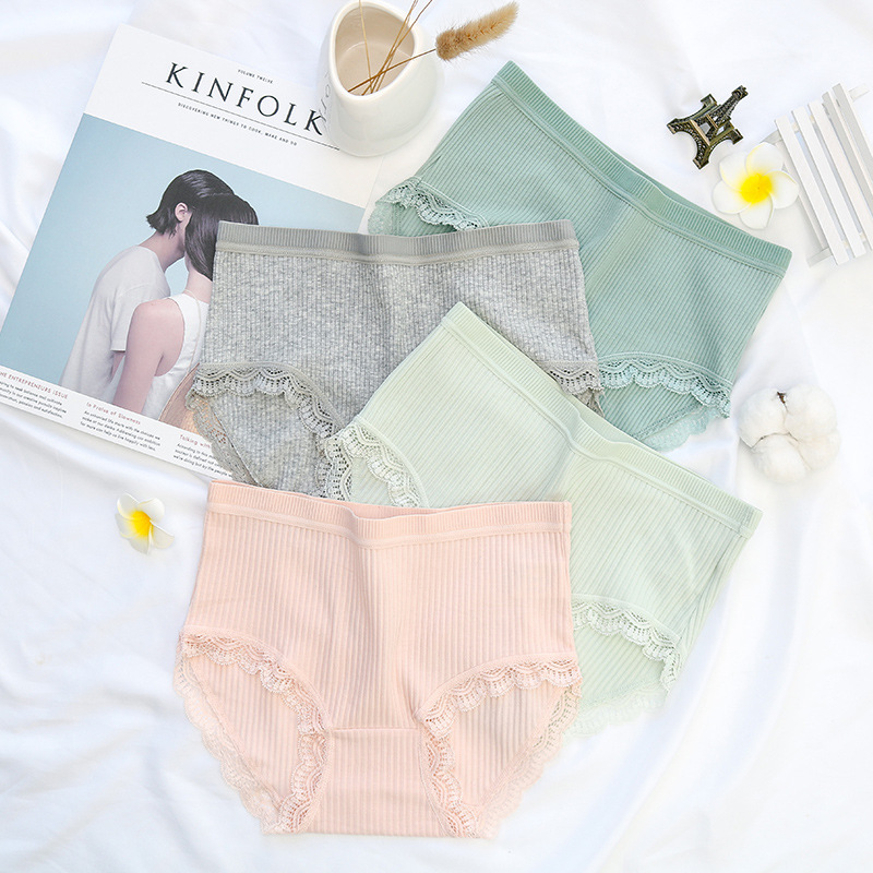 Postpartum bunches underpants female high waist pure cotton moon Caesarean section Woman Breathable Large Size size Triangular Pants Shorts Head Breastfeeding