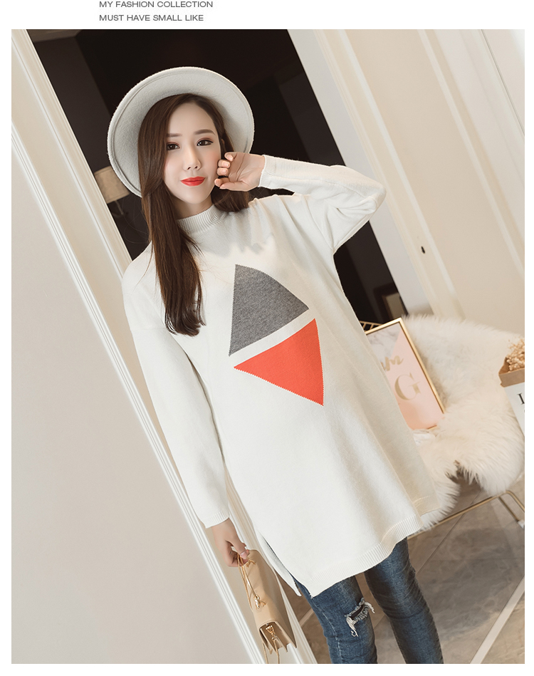 Bà bầu mặc mùa đông cộng với áo len cashmere dày nhung rộng kích cỡ áo sơ mi nữ mang thai ấm áp váy áo bà bầu