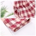 Quần ngủ kẻ sọc màu đỏ và đen của phụ nữ quần cotton cotton kích thước lớn mùa xuân và mùa thu eo quần nhà quần bông nam thu đông Quần tây
