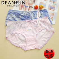 Butterfly Anven Underwear Lady Luxurious Sexy Lace Mid Low Waist Flat Corner New Modale Girl Pants