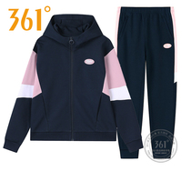 361 Sports Suit Womens Dress 2022 Spring New Lianhood Cardiovercoat Running Blouse Sports Pants Women Suit