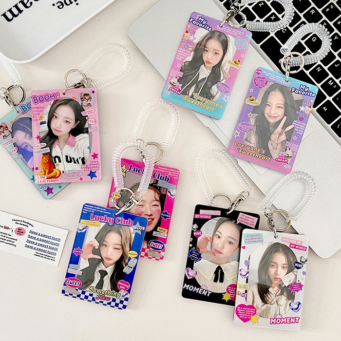 Cross-border original American Y2K card sleeve, sweet and cool double-sided hard acrylic card sleeve, card brick desktop protector, card film