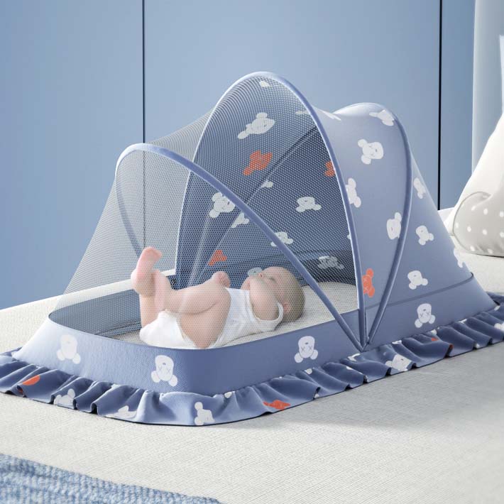 Children's Mount-free Mount-free of the baby's beds with full cover foldable anti-mosquito cover