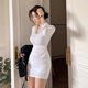 Korean new style simple slim shirt dress