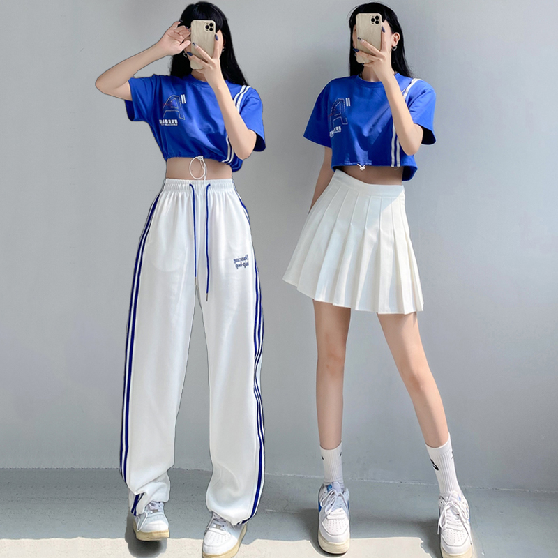 韓国の女性グループチアリーディング衣装、学生チアリーディング、ジャズダンスチアリーディングパフォーマンス服、スポーツミーティングスーツ