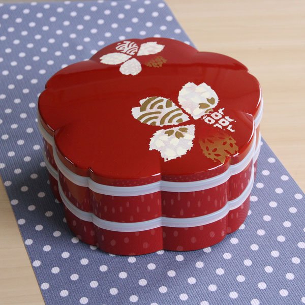 Shun Feng Japan Imports HAKOYA cherry blossom double layer food box dried fruit box Fruit box Candy Box Snack contained-Taobao