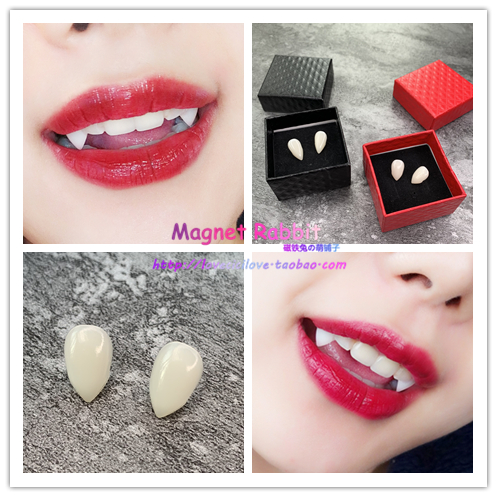  Halloween Anime COSPLAY Tiger Tooth Vampire Dentures Zombie Braces Gothic Film And Television Dentures Simulation