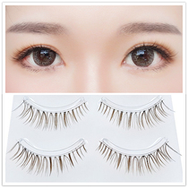 Magnet rabbit design false eyelashes three pairs of Brown Brown Brown single root fork natural light and messy TU01