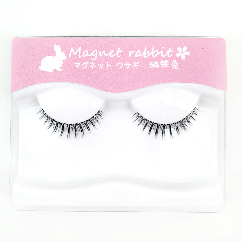 Magnet Rabbit Home Custom style Transparent Stalk Cute Grinding Tips Bifurcated Super Short Supernatural False Eyelash Powder W001