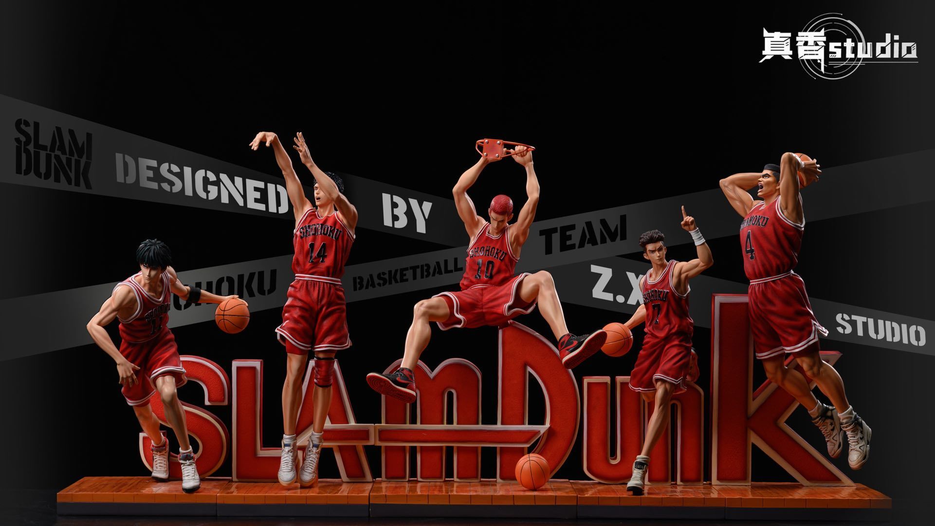 ZX Studio SLAM DUNK Shohoku Resin Model Full Set Original In
