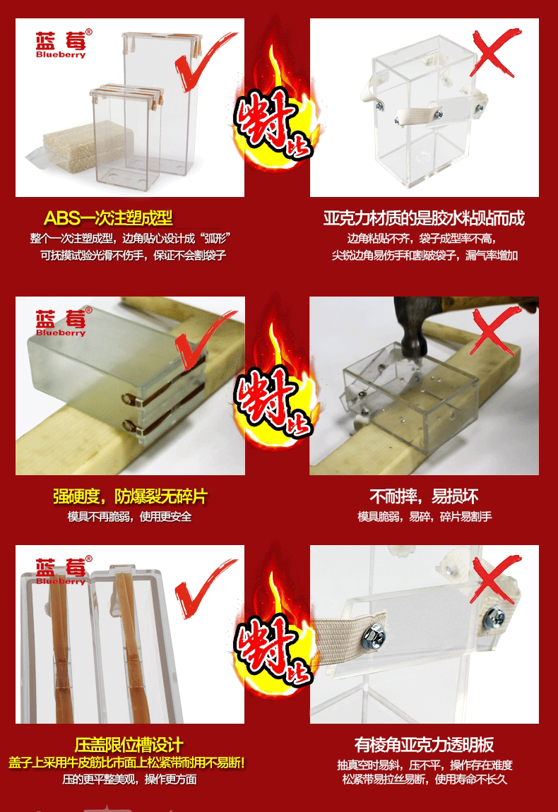 2 kg tải 10 + 5 chân không bao bì đóng gói gạch gạo túi khuôn nhiều túi hạt khuôn bao bì gạo khuôn nhựa - Tự làm khuôn nướng khay làm kem