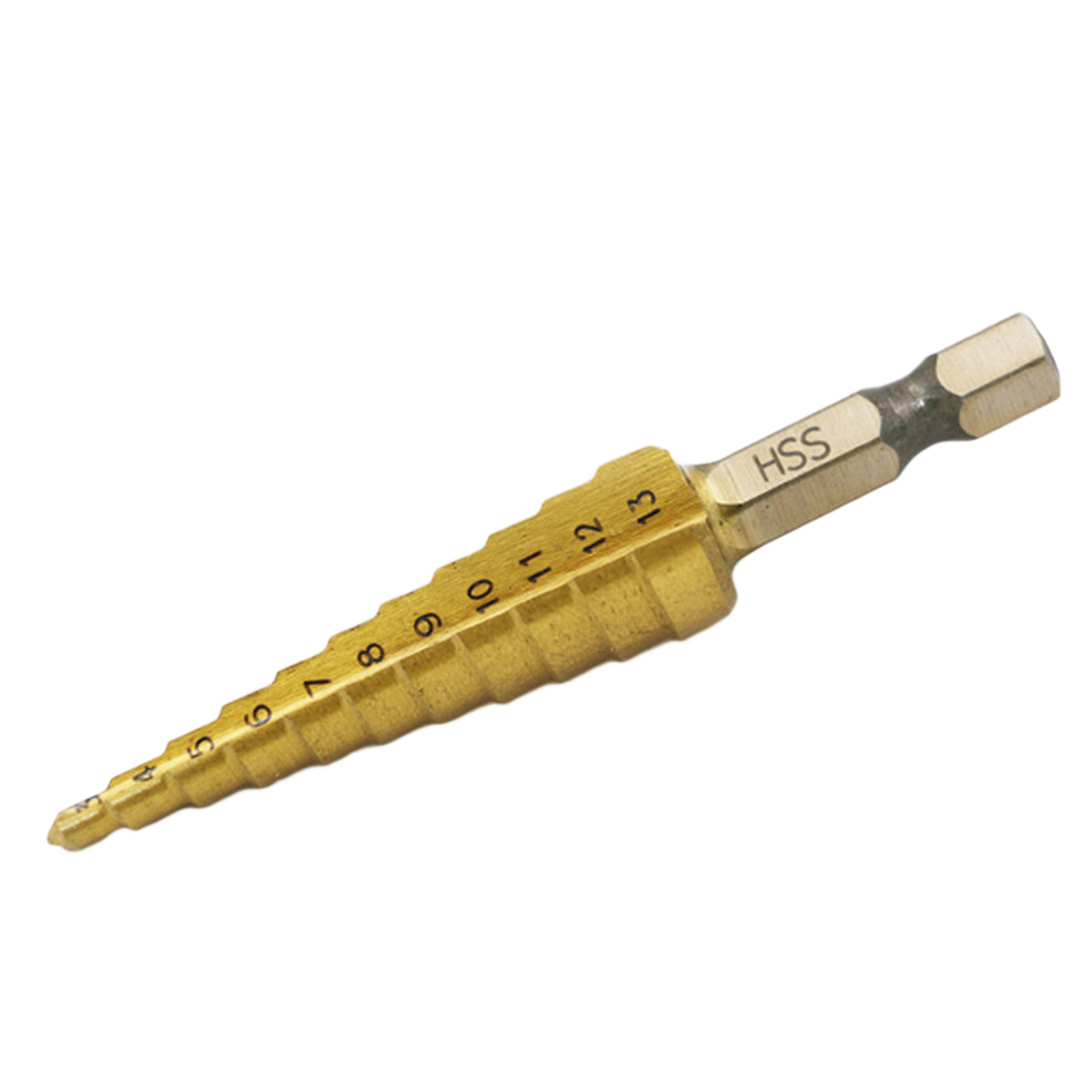 Seiko 3-13mm hex shank step khoan thép tốc độ cao mạ titan vàng chùa khoan đa chức năng khoan lỗ cắt - Dụng cụ cắt mũi khoan gạch