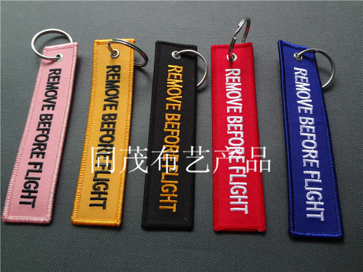 Embroidery Keychain Stock Embroidery Keychain 5 Colors Optional Large