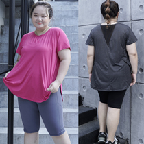 Large yard yoga suit summer temperament sexy fairy gym speed dry sports suit running suit